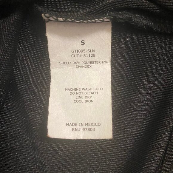 ✨ Green Envelope Black Wrap Long Sleeve Top | Size S (NWT) ✨ - Picture 8 of 9